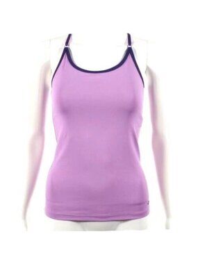 Champion Athletic Tank Top Size XS Racerback Shelf Bra Ribbed Semi Fitted Purple